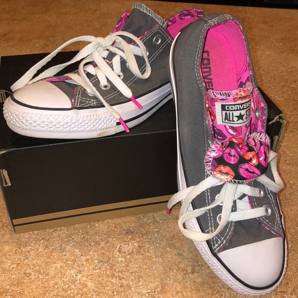 hot pink converse low top